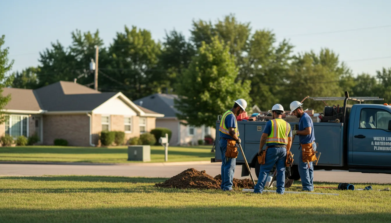 Residential water line and bathroom plumbing service in Dunkirk, MD